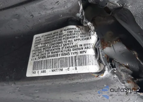 2014 Honda Odyssey Ex z USA, uszkodzony, nr VIN 5FNRL5H46EB116945